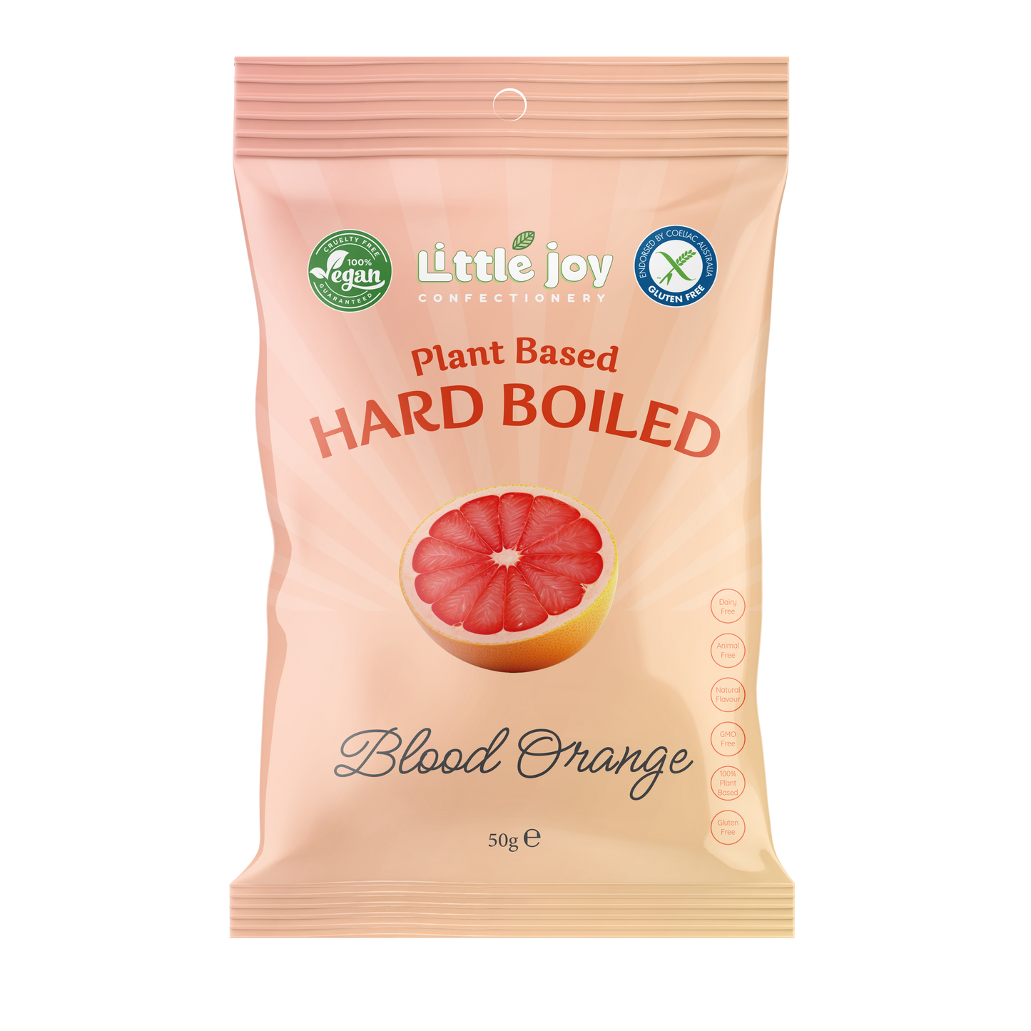 Vegan Hard-Boiled Blood Orange Flavours 50g