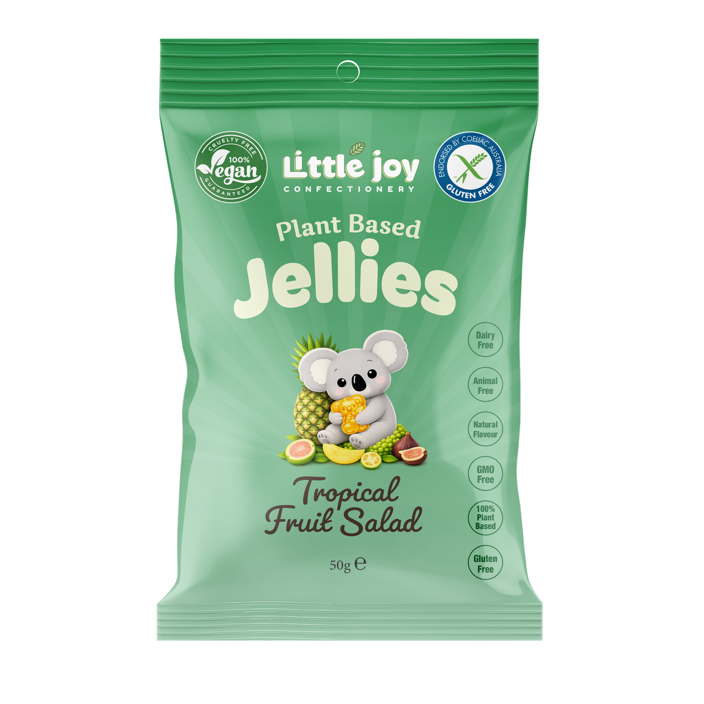 Vegan Koala Tropical Fruit Salad Jellies 50g